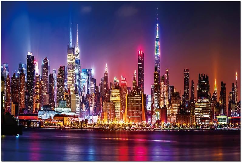 GOWE Home Big City Evening Skyline (32" H x 48" W)
