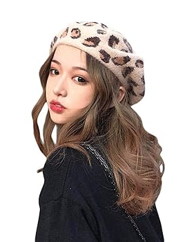 hoodlum フッドラム豹柄ベレー帽　フェイクファー　レオパード　サイズフリー hoodlum フッドラム豹柄ベレー帽 フェイクファー レオパード