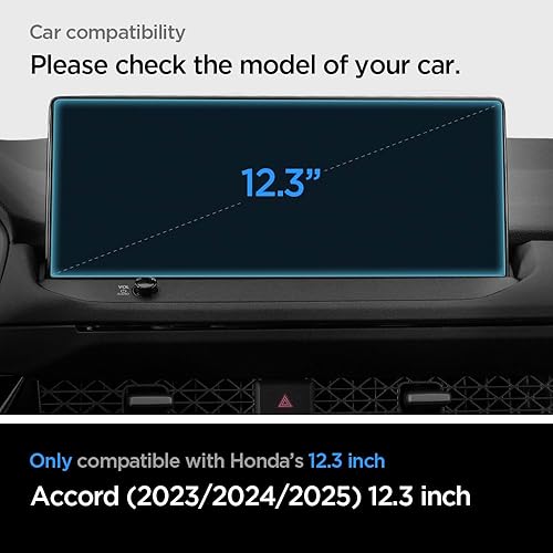 Miniatura 2 de Spigen Protector de pantalla de vidrio templado [GlasTR Slim] diseñado para Honda Accord (2023/2024/2025) Pantalla táctil de salpicadero de 12.3