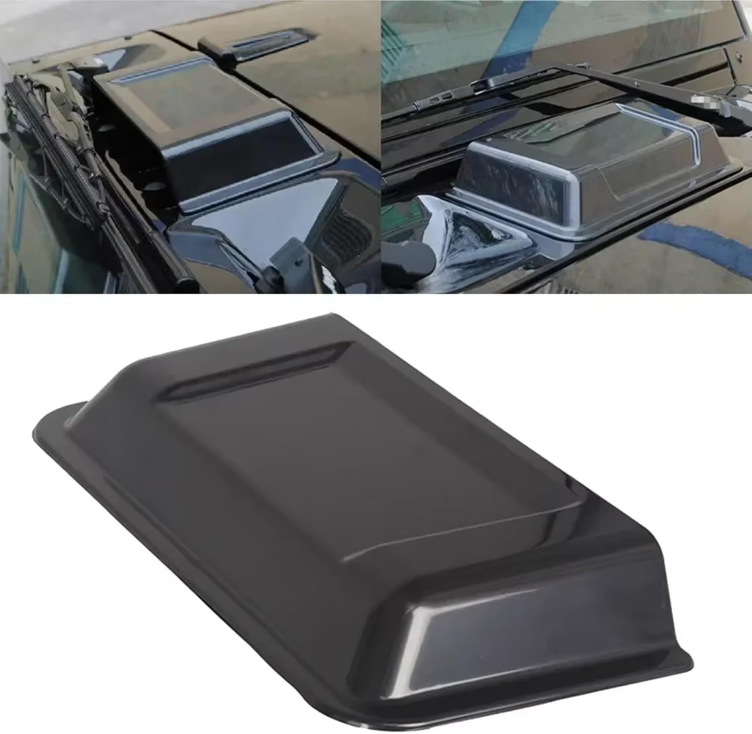 Bonnet Vent Cover Hood Spoon Cover Car Accessories Hood Scoop Cover 10369705 Compatible with Jeep for Wrangler JK 2007-2017
