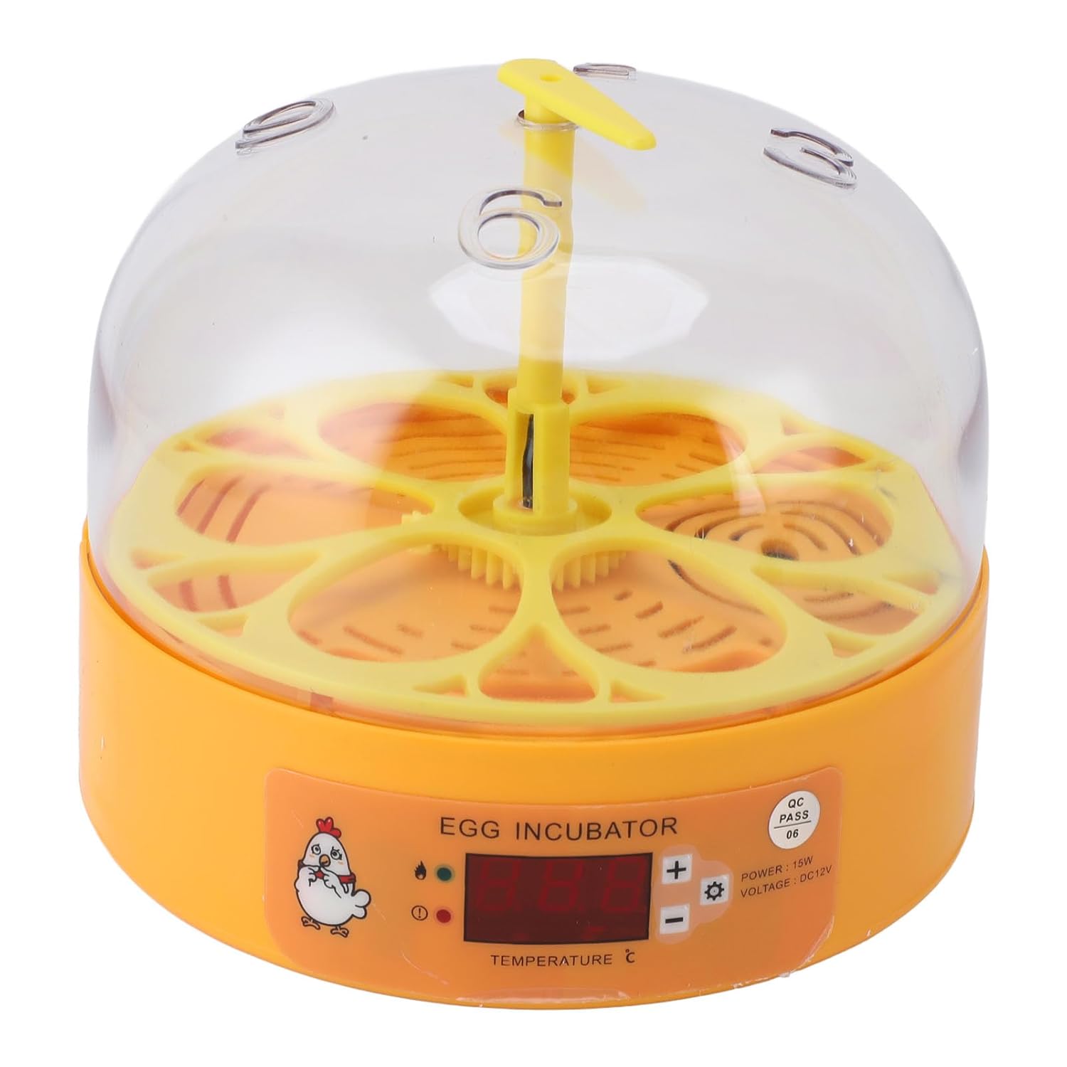 Yosoo Egg Incubator Automatic Temperature Humidity Control with Clear View Window for Chicken Duck Quail Eggs Egg Hatchery for Kids Educational Hatching Activity (EU Plug)