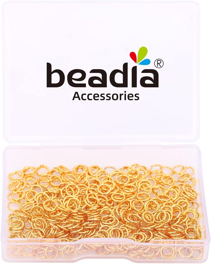 18K Gold Plated Jump Rings Non Tarnish 5mm 400pcs for Jewelry Making Findings - Image 4