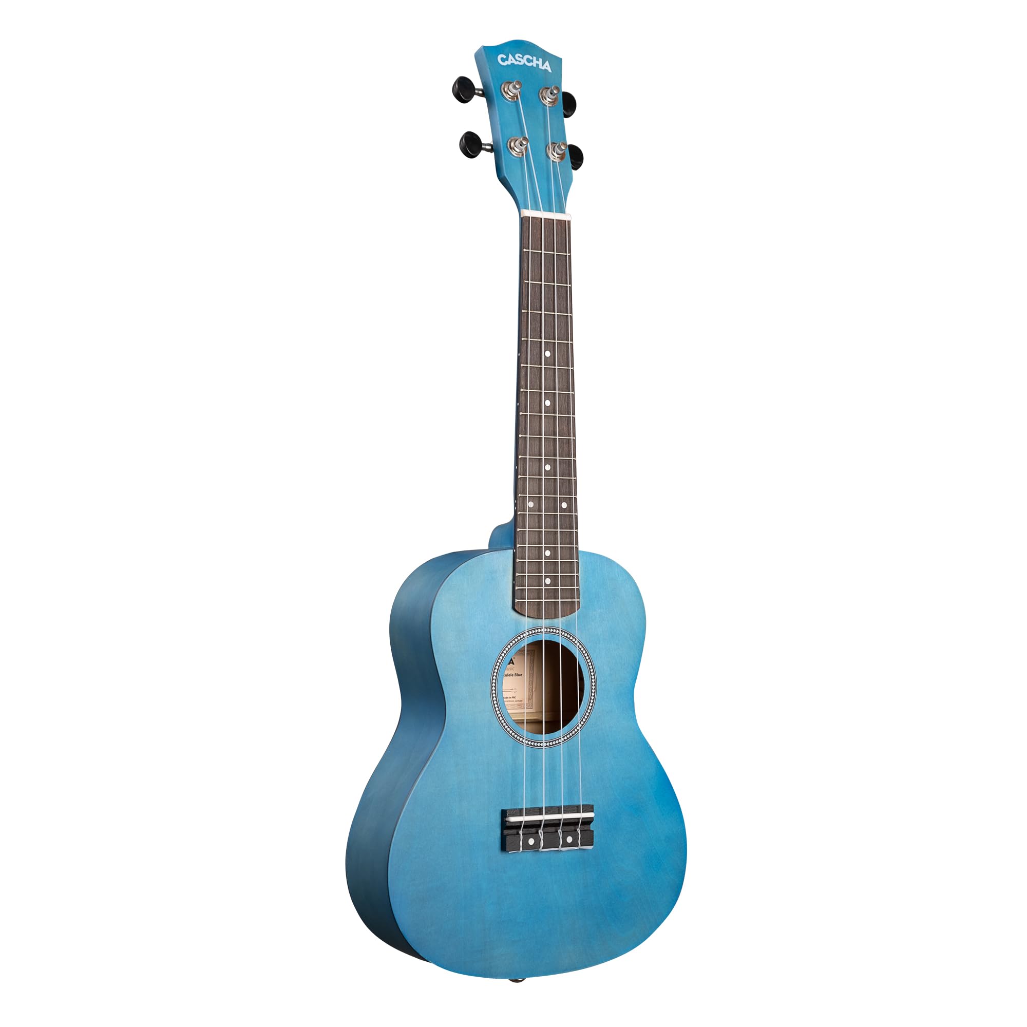 Concert Ukulele Linden Blue Set (incl. Bag, 3 Picks, Book, Tuner)