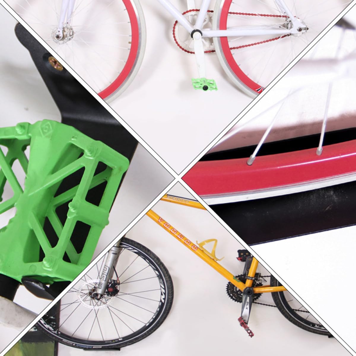 ibasenice Bike Wall Mount Rack Bike Hanger Black Horizontal Indoor Storage Rack Space-saving Wall Mounted
