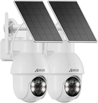 ANRAN 2K Solar Security Camera Wireless Outdoor 360 PTZ for Home Security