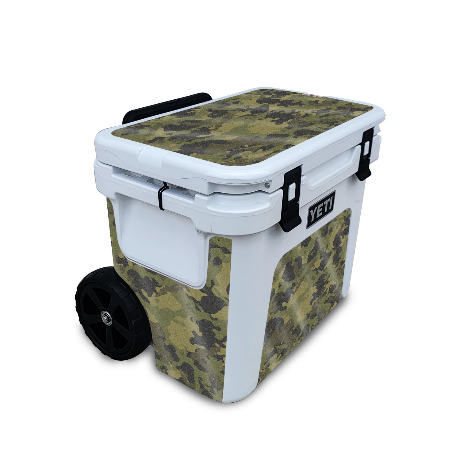 Glossy Glitter Skin Compatible with Yeti Roadie 32 Wheeled Cooler - Green Camouflage - Premium 3M Vinyl Protective Wrap Decal Cover - Easy to Apply | Crafted in The USA by MightySkins