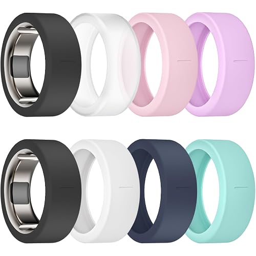 Ring Cover for Oura Ring Gen 4/ Gen 3, Anti-Scratch Elastic Silicone Oura Ring Case Protector for Men Women Working Out Gym