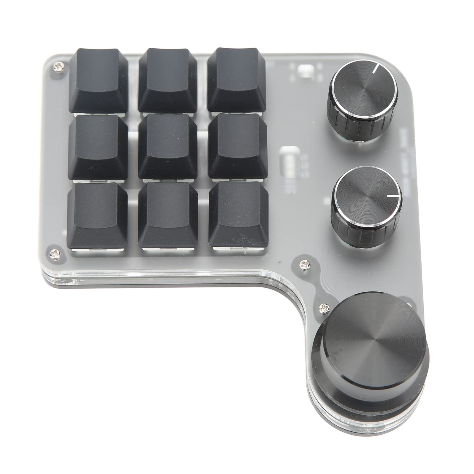 Einhändige Gaming-Tastatur, Acryl-Makro-Tastatur, Programmierbare Tastatur mit Speicherfunktion für Büro, Spiele
