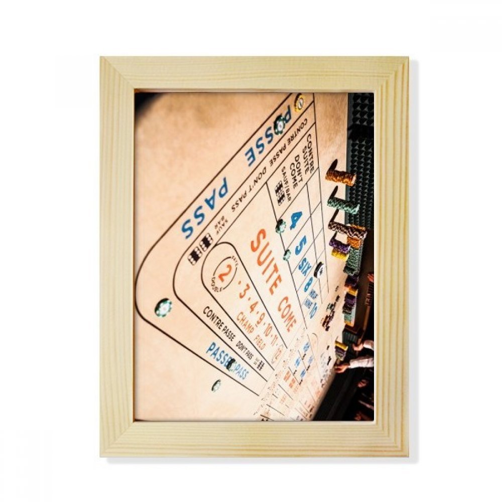 Marco de fotos de madera 6x8 pulgadas pintura arte ficha apuestas juego