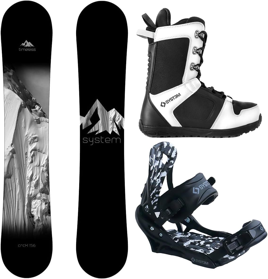 System Timeless and APX Complete Men's Snowboard Package New