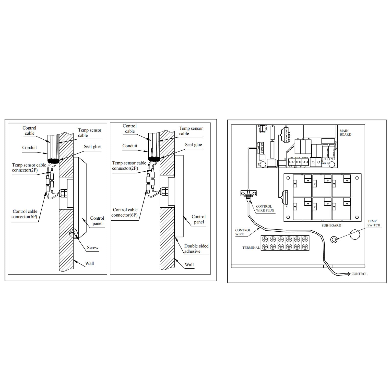 Haofy Sauna-Bedienfeld, Digitaler Touchscreen-Temperaturregler mit Timer