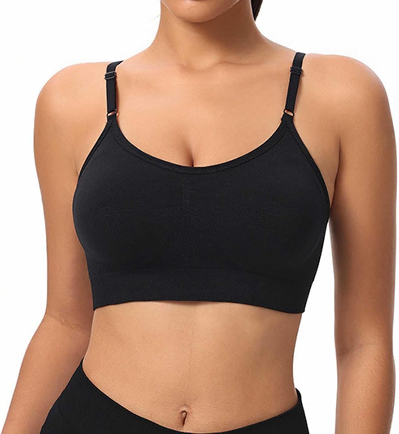 Sport Bras for Women Seamless Backless Push Up Full Coverage Bra Wireless Workout Yoga Bra Quick Dry Gym Bralettes