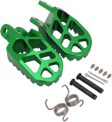 Miniatura 69 de AnXin Estriberas de motocicleta Estriberas para pedales de pie CNC para KLX 110 KLX110 2002-2023 KLX110L 2010-2023 KX60 1998-2003 Verde OEM