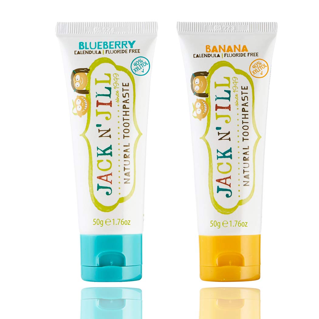 Jack N Jill Natural Toothpaste, Banana &amp; Blueberry, 1.76 oz (Pack of 2)