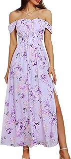 2025 Women's Summer Floral Print Flowy A Line Maxi Dresses Sleeveless Sm...