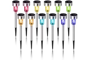 Solar Lights Outdoor Waterproof - Multicolor Solar Garden Lights for Pathway, Walkway,...