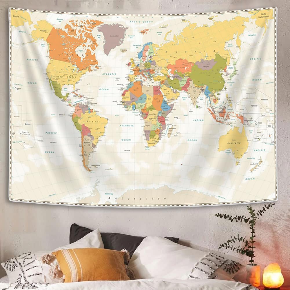 Papel De Pared Mapa Del Mundo Para Niños Mapa Del Mundo Para Niños Con Simpáticos Animales Nr. U99161