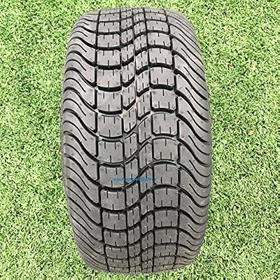 10 TEMPEST Machined/Black Wheels and 205/50-10 DOT Golf Cart Tires - Set of 4