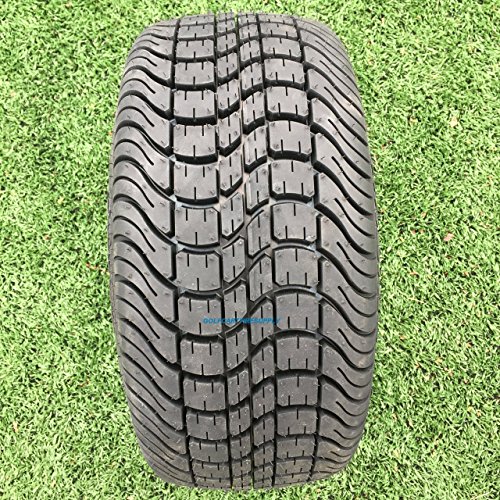 10" TEMPEST Machined/Black Wheels and 205/50-10" DOT Golf Cart Tires - Set of 4