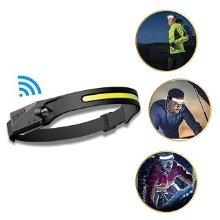 Lanterna de Cabeça Led Recarregável Usb Fita Ajustável Resistente Água