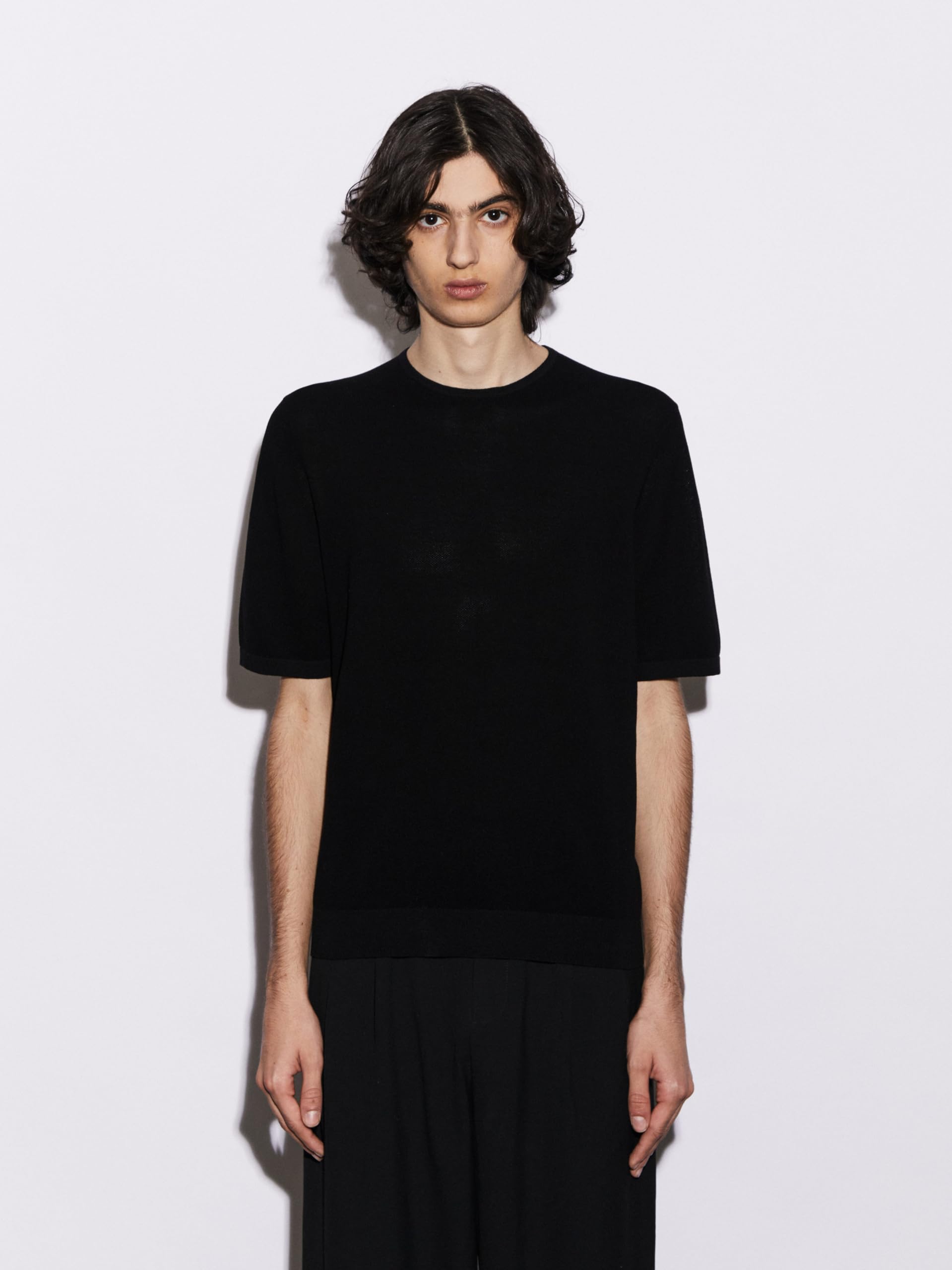 Diana Studio - T-Shirt con microstruttura in 100% Cotone crêpe, Uomo, Maniche Corte, Casual Fit