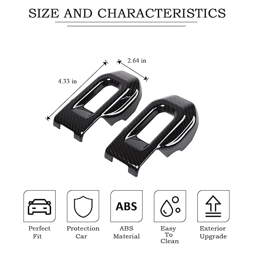 Miniatura 3 de RT-TCZ Cubierta de pestillo de capó, soportes exteriores de bloqueo de capó, accesorios de decoración de ABS para Jeep Wrangler JL JLU y Gladiator