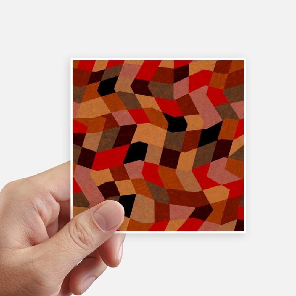 Autocollant carré diamant polygon coloré 10cm pour déco de mur et de valise