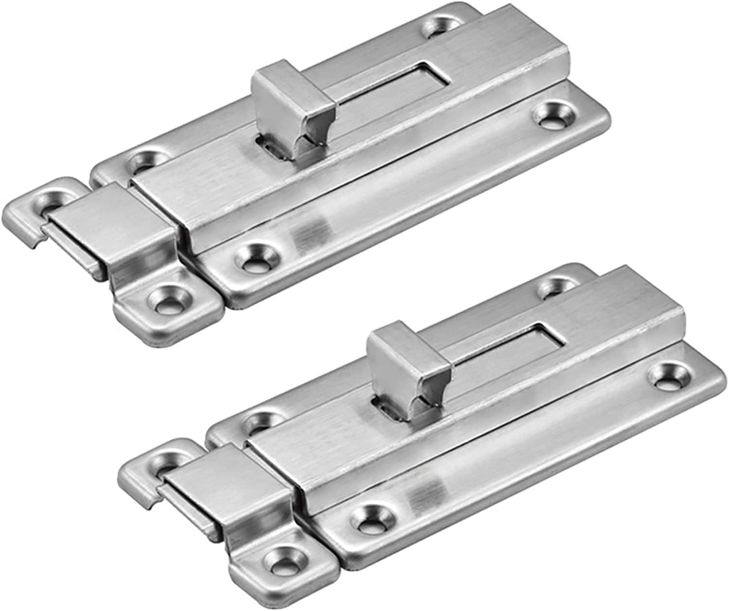 Wtgyxfdhdt One Color 2Pcs 4" Stainless Steel Latch Sliding Lock