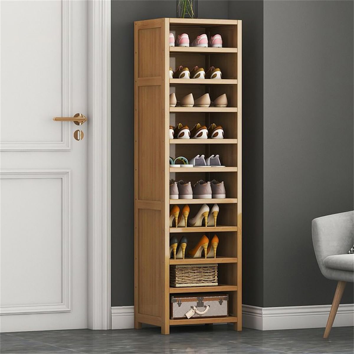 Amazon.com: KWOKING Multi-Tier Manufactured Wood Shoe Storage with ...