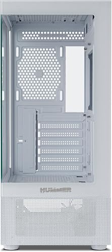 NOX XTREME PRODUCTS Hummer Vision White - Semitower ATX, M-ATX, Tempered Glass Side and Front Panel, Space for 5 Fans, Compatible with Graphics Cards up to 300 mm, USB 3.0, White - 5