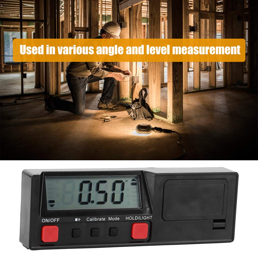 FLEXMAN Digital Electronic Level and Angle Gauge, Portable Magnetic Level Inclinometer, Digital Display Accurate Protractor for Angle and Level Measurement