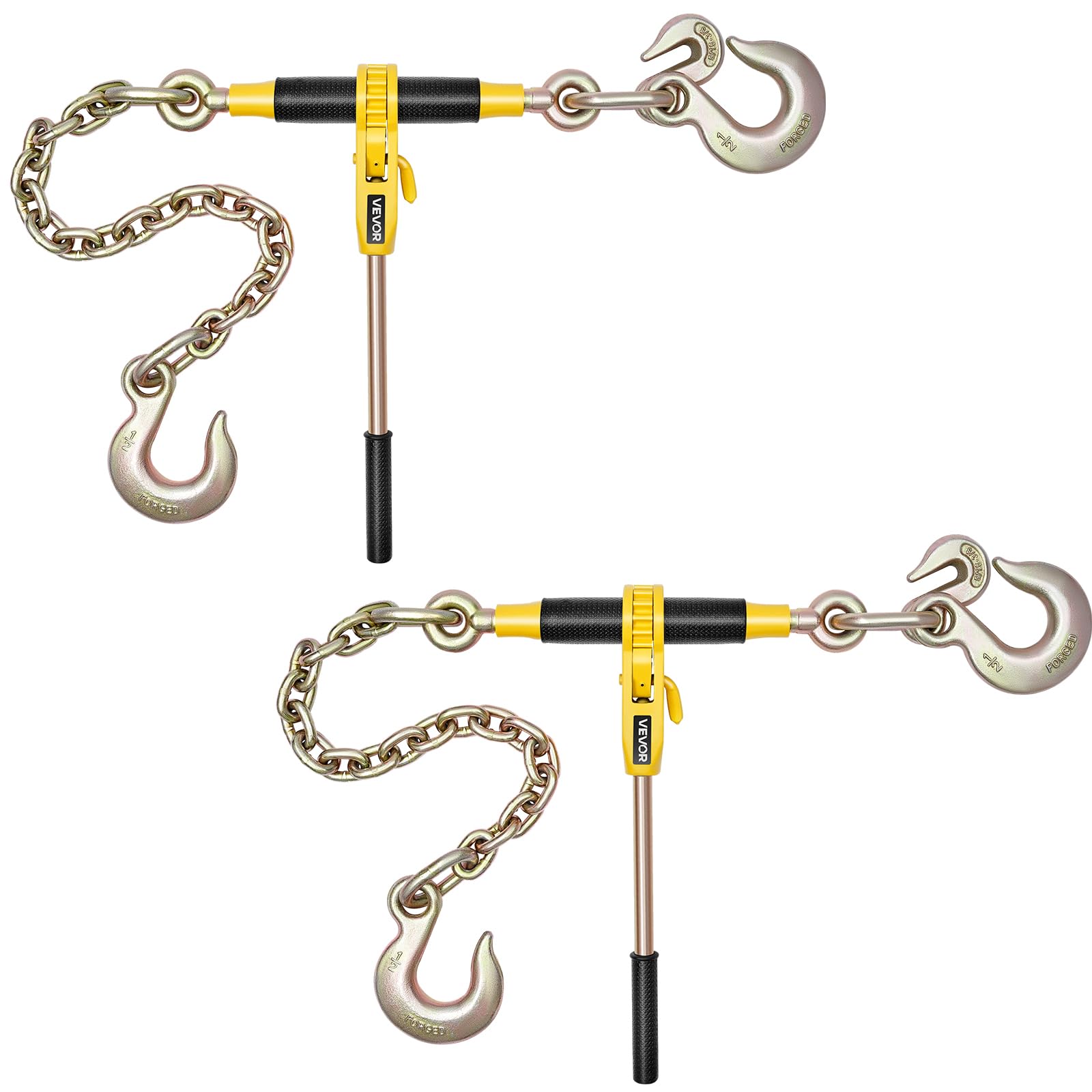 VEVOR Legatore a Cricchetto, Carico di 4173 kg, Legatori a Catena Compatibili con Catene da ca. 9,52 a 12,7 mm, Legatore a Cricchetto per Carichi Pesanti con Maniglie per Camion, Ancoraggio