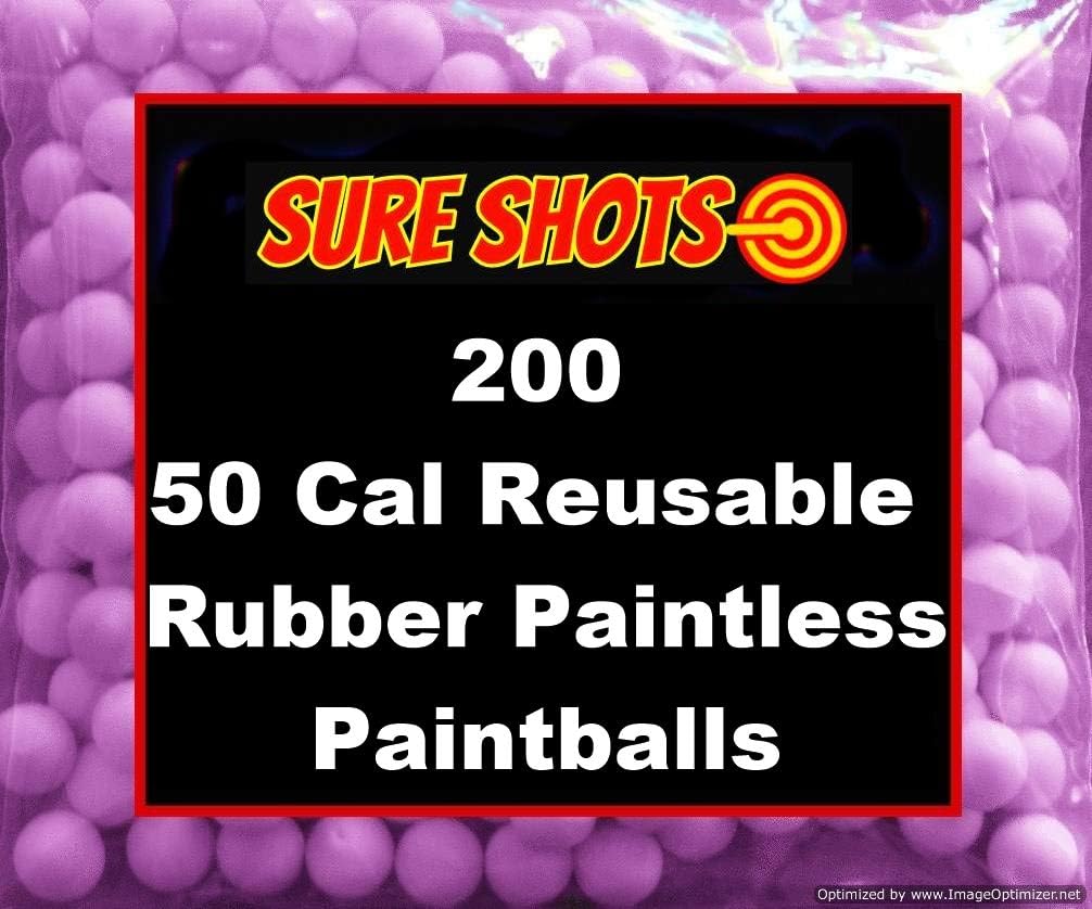 50 Cal Rubber Reusable Paintballs 200 Pack Sports & Outdoors