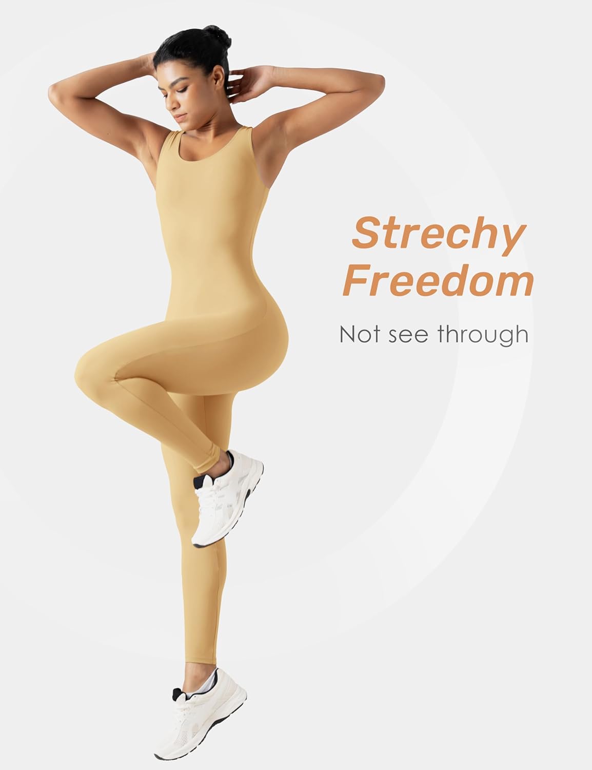 Women Rompers Jumpsuits Leotards Bodysuit One Piece Tank Top Outfit Tummy Control Workout Jumpers Body Suits - Image 7