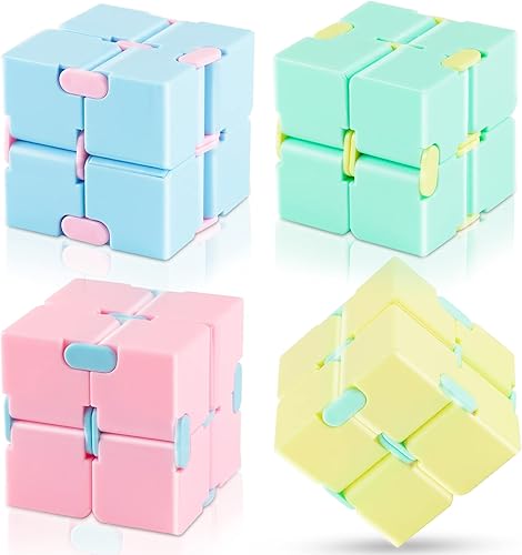 Paquete de 1 cubo infinito de juguete para aliviar el estrés para niños y adultos, lindo mini dispositivo único para aliviar la ansiedad, matar el