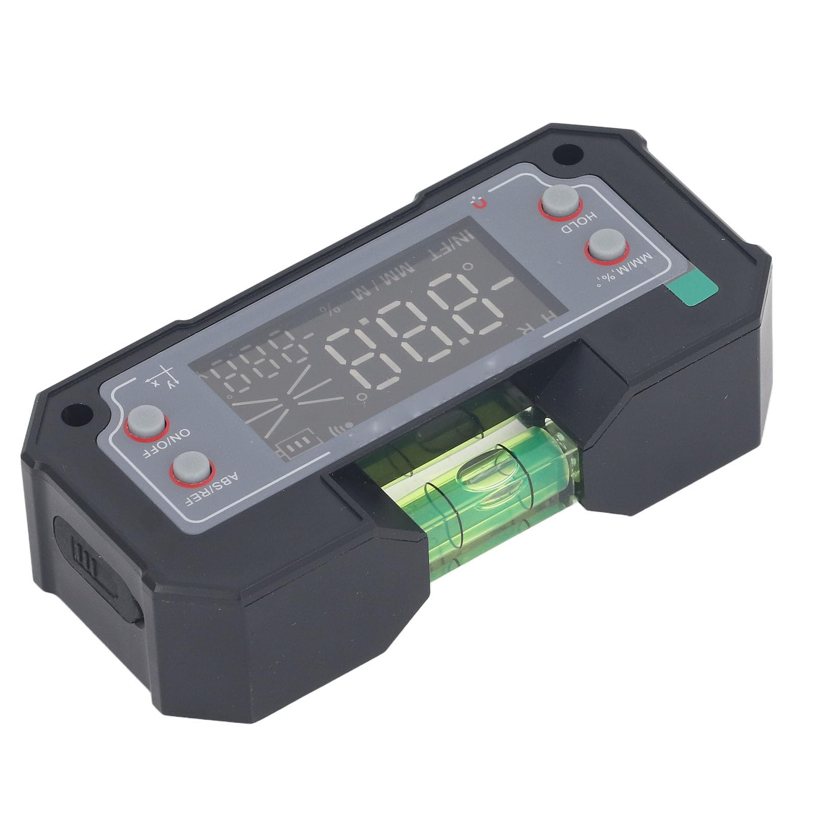 Digitaler Winkelmesser – 4 X 90° Bereich, Magnetfuß, Verschiedene Messmodi, Daten-Speicher – Für Holzbearbeitung & Kfz-Werkstatt (schwarz/weiß)