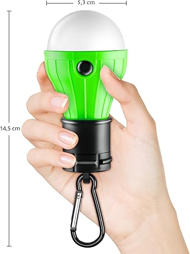 Miniatura 7 de Lámpara de tienda de campaña, 4 paquetes de luces LED portátiles para tienda de campaña, gancho de clip, luces de emergencia para huracanes, luces