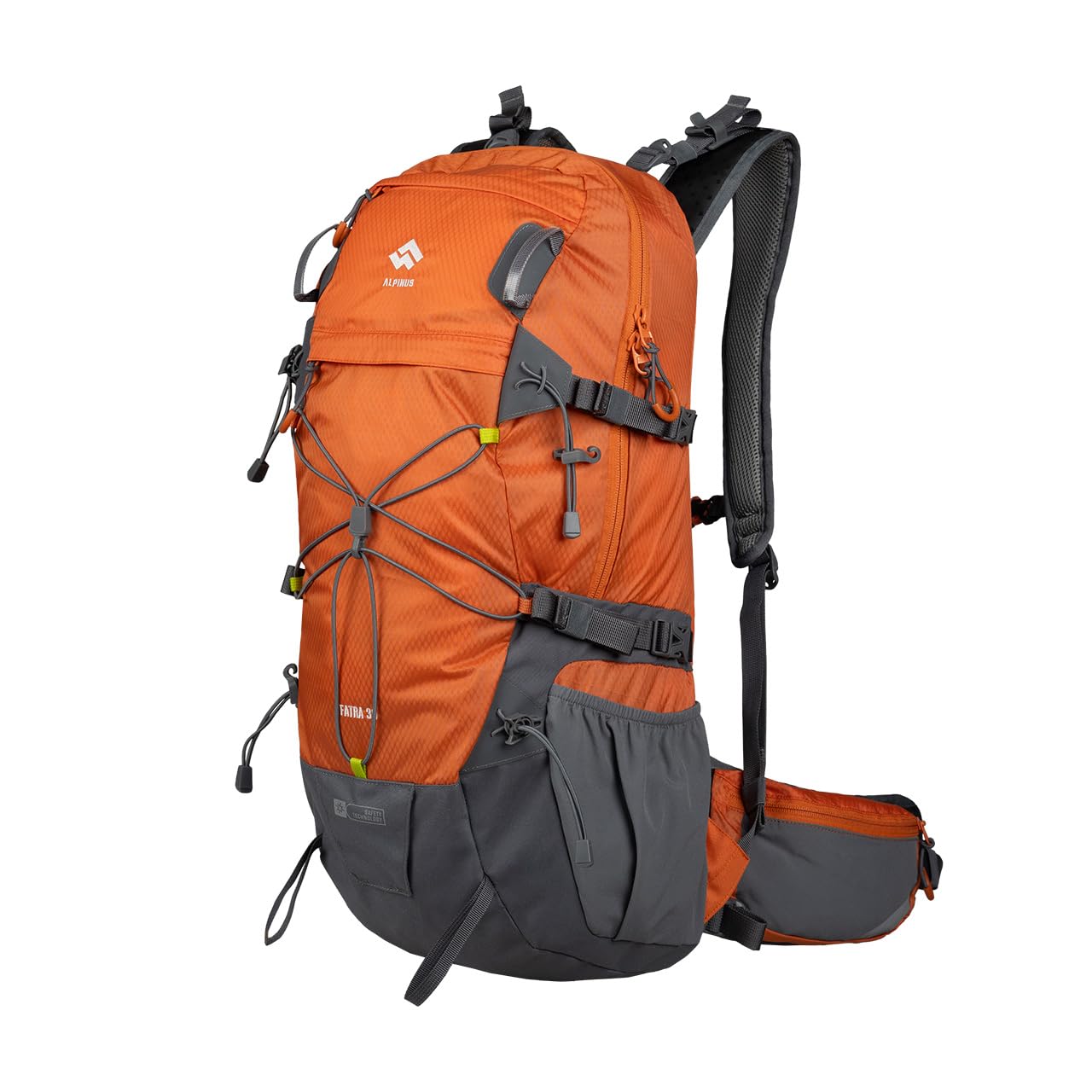 Alpinus - Wanderrucksack Fatra 30 L, Rucksack Sport und Outdoor, Trekkingrucksack Leichtes,Ttaktisches Modell, Backpacking Ergonomisch Geformte, Wanderrucksäcke - orange