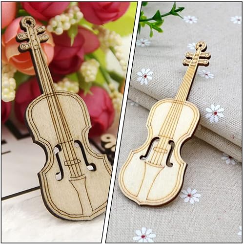 Miniatura 5 de NUOBESTY 12 piezas de ornamento de violín en miniatura, instrumento musical, modelo de violín pequeño para casa de muñecas, muebles, manualidades,