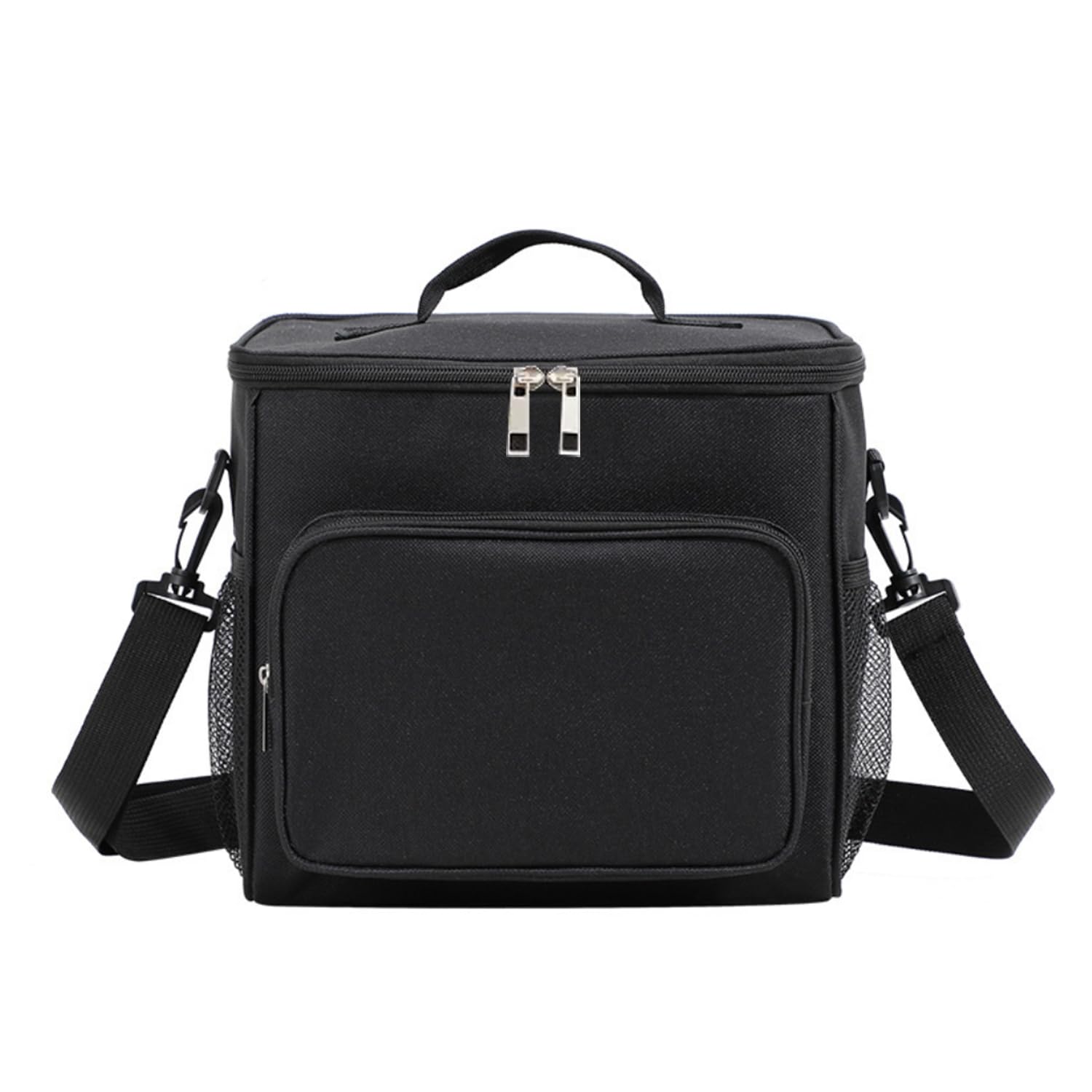 MeiLang 10L Insulated Lunch Bag for Men Women Leakproof Thermal Cooler Tote 25x18x23cm with Adjustable Strap for Work School Picnic Travel Oxford Fabric Black โ image 1