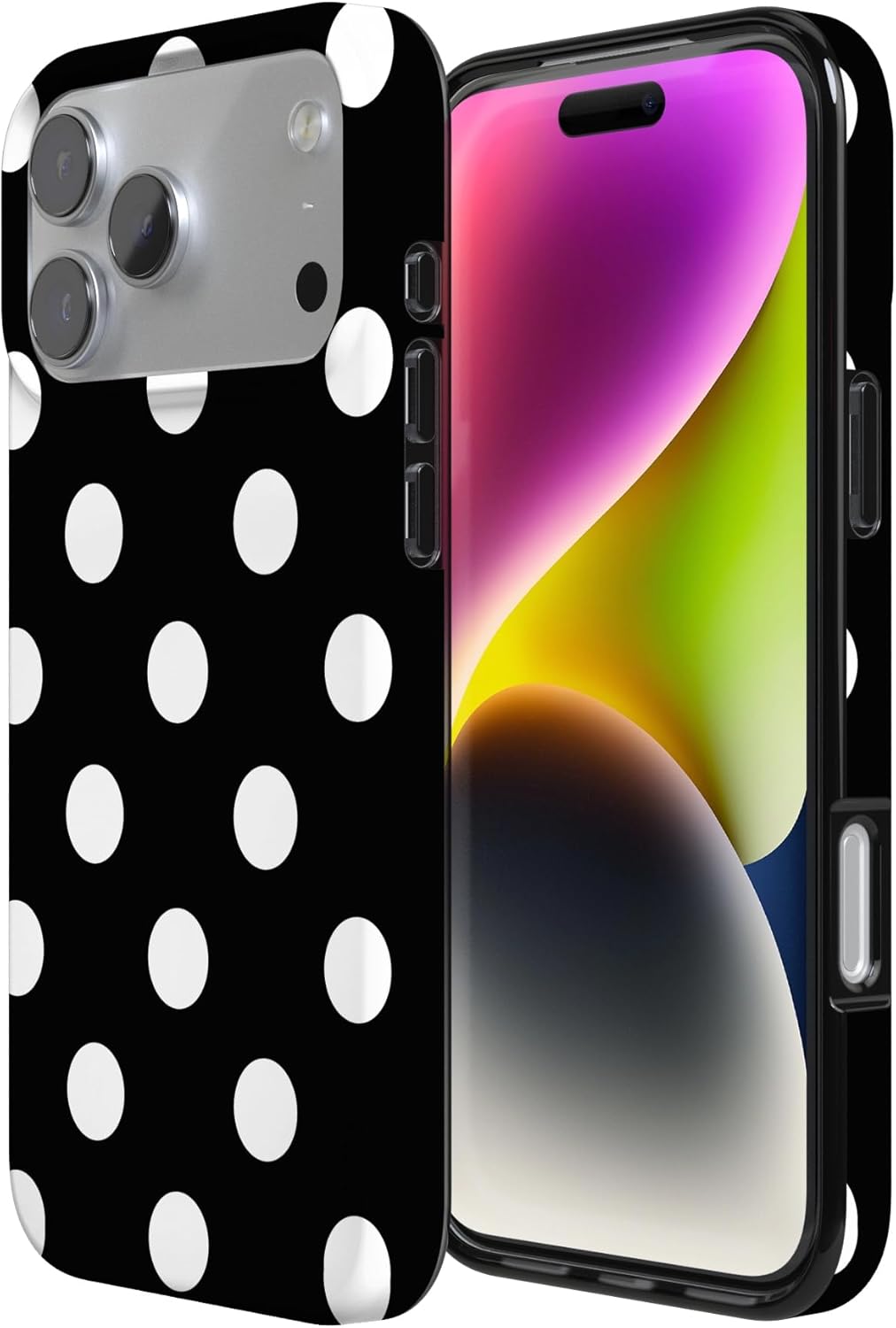 Casely iPhone 17 Pro Max Case | High Contrast | Black Polka Dot | Compatible with MagSafe | Classic Ultra Slim Design