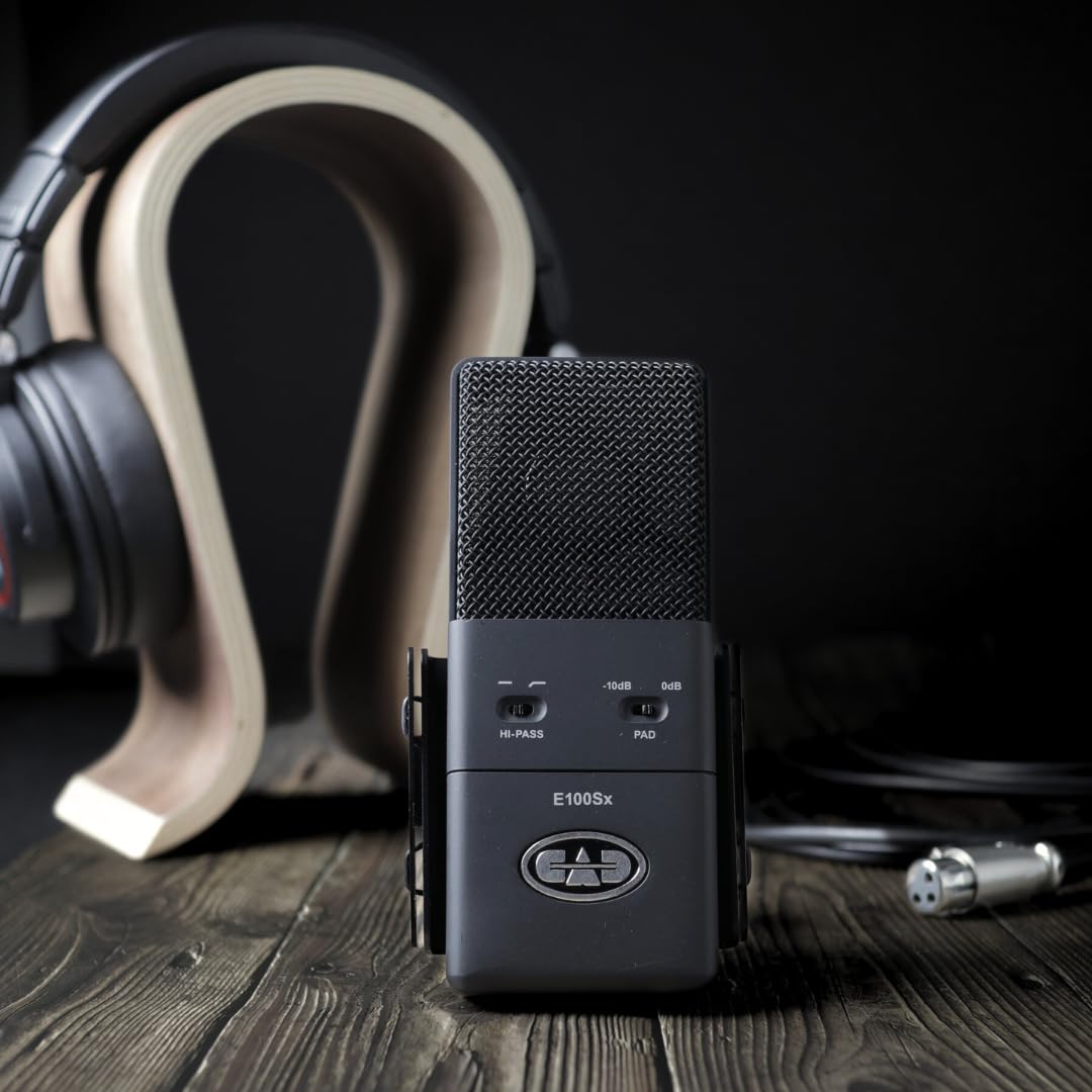 CAD Audio E100SX Large-Diaphragm Supercardioid Condenser Microphone – Vintage Tone, Hi-Pass Filter, 10 dB Pad & Shock Mount - Image 5