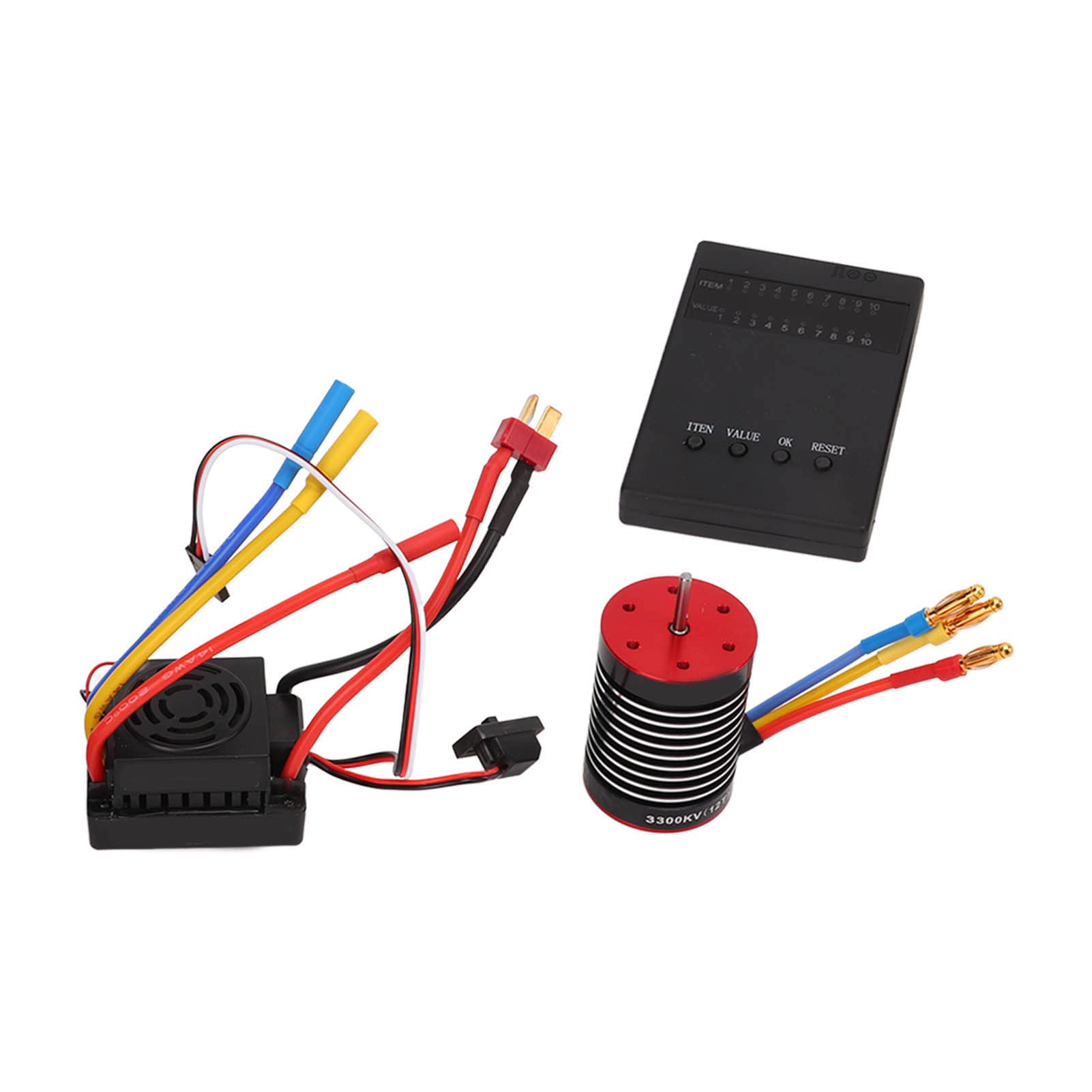 SUNGOOYUE Motor sin Escobillas RC, Motor sin Escobillas F540 3300kv + 60a Impermeable ESC + Kit Combinado de Tarjeta de Programaci¨®n para Coche de Control Remoto 1/10
