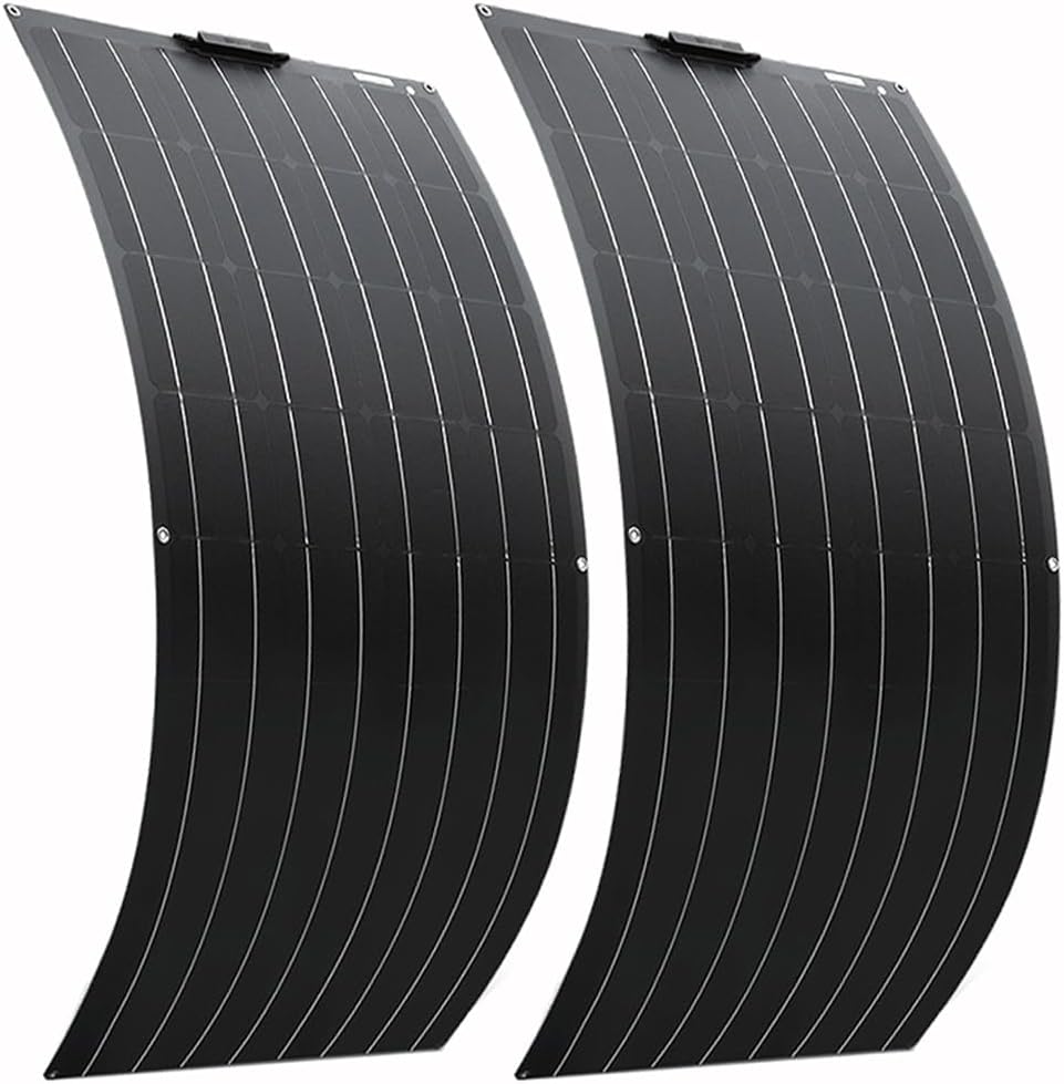 800 Watt Flexible Solar Panel for RV, 2 × 400 Watt 12 Volt Solar Power Panel Kit Photovoltaic Module Monocrystalline Solar Panels for Camping Off Grid Car Battery Charging Boat