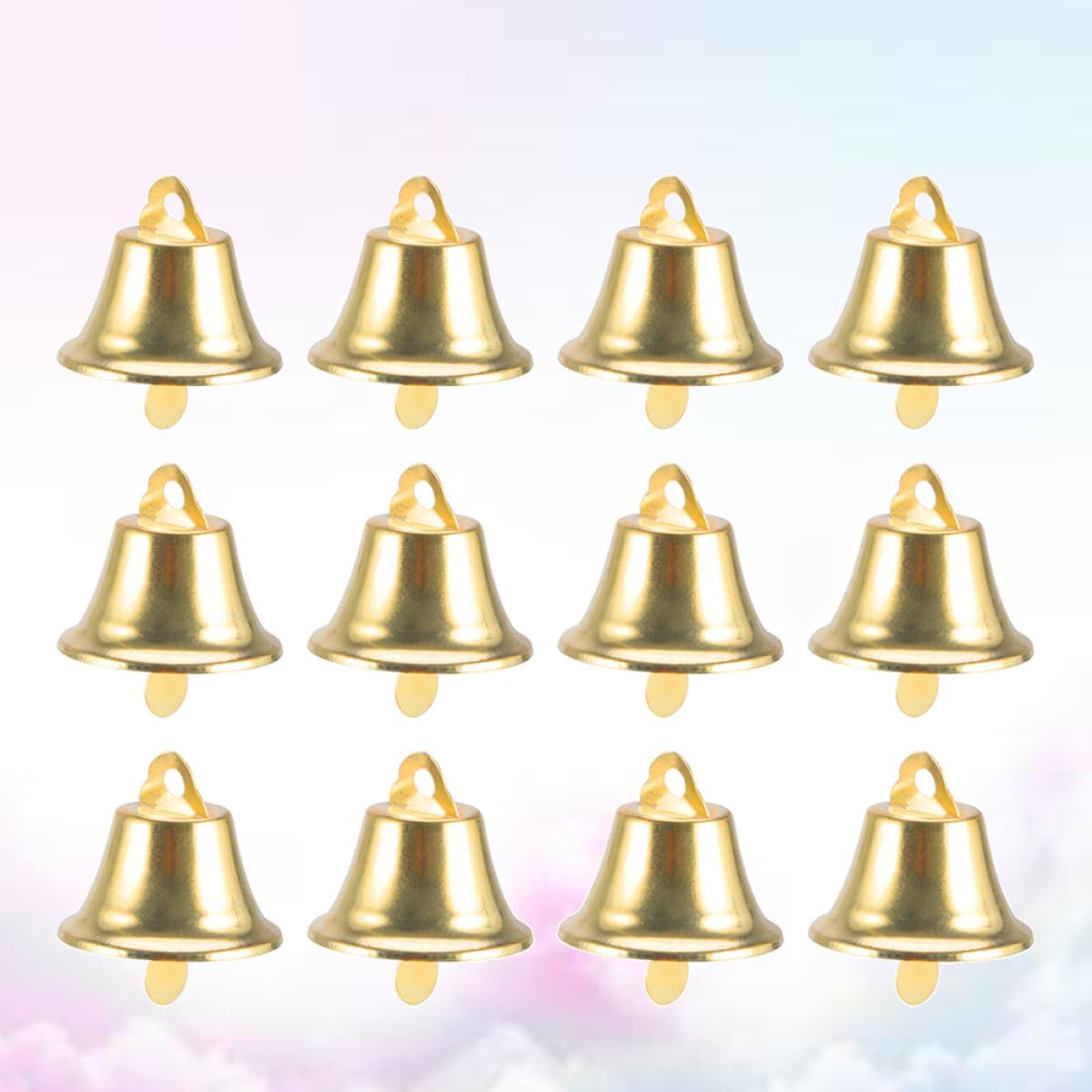 VICASKY 100pezzi Mini Campane Natalizie da Appendere Ornamenti Fai da Te Campane Decorative per Albero di Natale e Scena Festiva