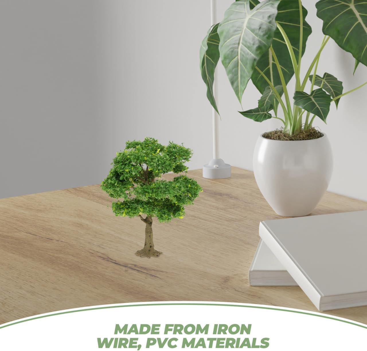 Miniature Trees Artificial Model Trees Wire DIY Scene Decoration Small Fake Trees for Micro Landscape Diorama Garden Ornament 4.33X4.33X3.74In
