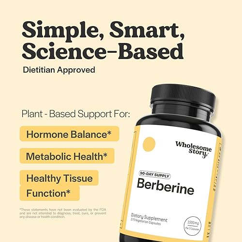 Miniatura 2 de Suplemento de berberina 1500 mg  Berberina 500 mg por cápsula  97% de pureza estandarizada  Apoya los perfiles metabólicos y el equilibrio hormonal