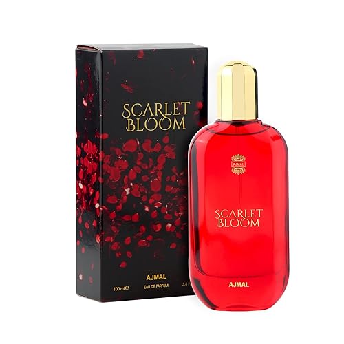 Miniatura 3 de Ajmal Scarlet Bloom Eau de Parfum para mujer, 3.4 onzas líquidas, floral afrutado con mandarina, pera, rosa y vainilla, fragancia árabe de lujo de