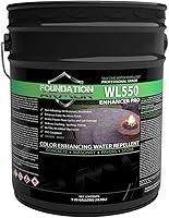 Foundation Armor WL550 5 Gallon Matte Wet Look Concrete Sealer - Deep Penetrating Solvent-Based for Brick, Pavers, Stone, Long-Lasting Protection