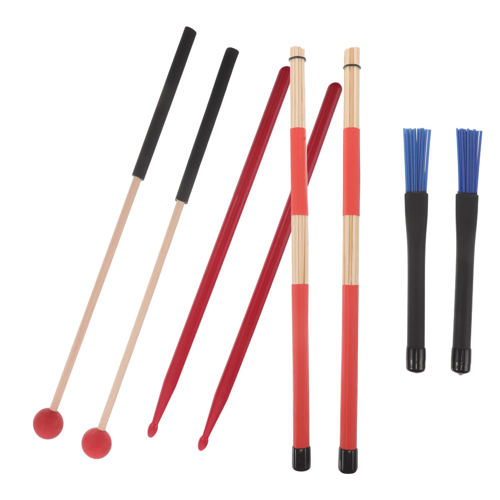 Set de Baquetas de Madera con Agarre Antideslizante y Funda para Baquetas, Sonido Versátil Adecuado para Batería de Percusión y Músicos Profesionales